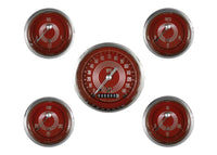 Classic Instruments V8 Red Steelie Five Gauge Set - V8RS00SHC