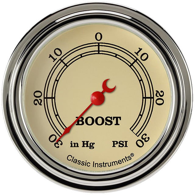 Classic Instruments Vintage 2-5/8" Boost/Vac Gauge - VT341SLF