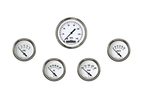 Classic Instruments White Hot Five Gauge Set 200 - WH200SLF