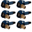 MSD Ignition Coil - Ford EcoBoost - 3.5L V6 - 3-Pin Connector - Blue - 6-Pack - 825765