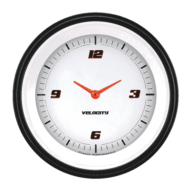 Classic Instruments Velocity White 3 3/8" Clock - VS93WBLF