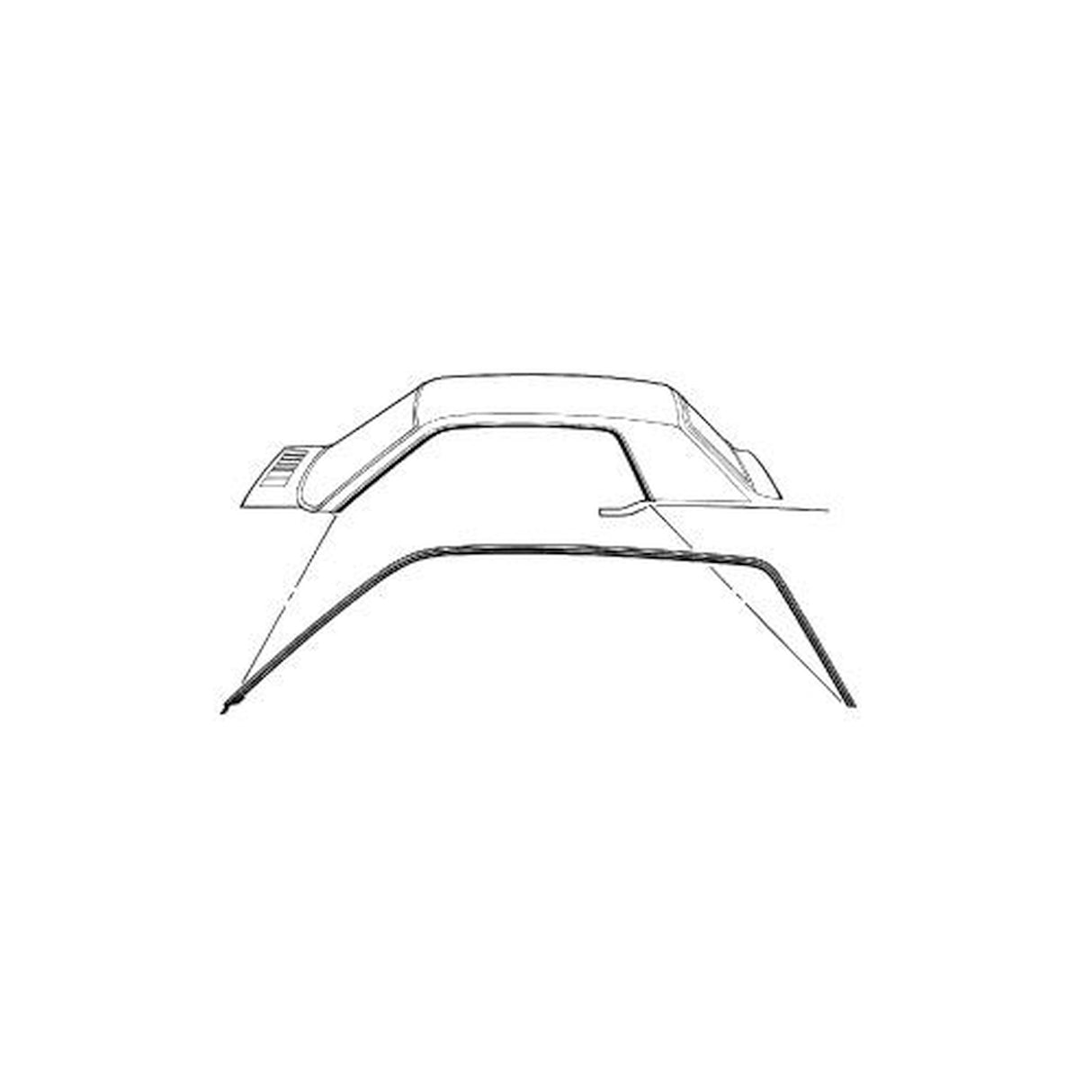 Scott Drake Roof Rail Weatherstrip Pair - C7ZZ-6551222-3C