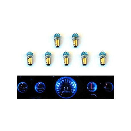 Scott Drake Instrument Panel LED Light Bulb Set, 5-Gauge Cluster - SD-66-GA-BL