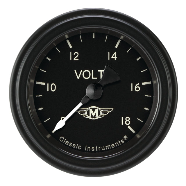 Classic Instruments Moal Bomber 2-1/8" Volt Gauge - MA130BLF