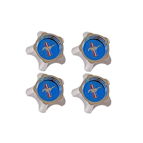 Scott Drake Styled Steel Hubcaps (Blue, Original Design Set of 4) - C7ZZ-1130-AK