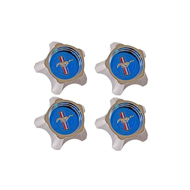 Scott Drake Styled Steel Hubcaps (Blue, Original Design Set of 4) - C7ZZ-1130-AK