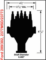 MSD Black, Ford 289, 302 Dual Sync Distributor - 23773