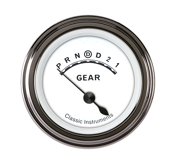 Classic Instruments Classic White 2 1/8" Gear Indicator - CW06SLF