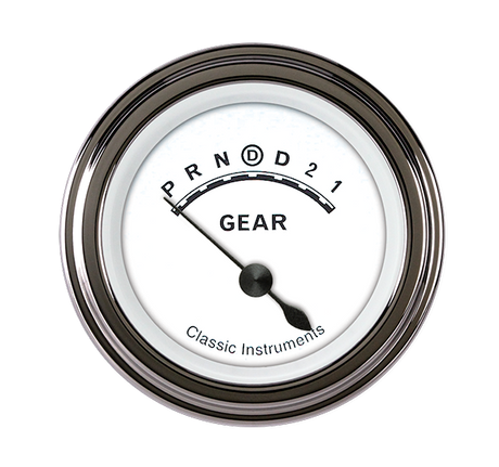 Classic Instruments Classic White 2 1/8" Gear Indicator - CW06SLF