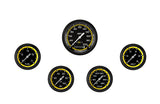 Classic Instruments AutoCross Yellow Five Gauge Set 300 - AX300YBLF