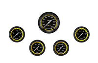 Classic Instruments AutoCross Yellow Five Gauge Set - AX300YBLF