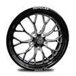 RC Comp Torx 15" x 3.5" Front Wheel, Black with Eclipse Finish - RCCS53522-14E RCCS53522-14E