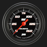 Classic Instruments Velocity Black 2 1/8" Air Pressure Gauge - VS118BBLF