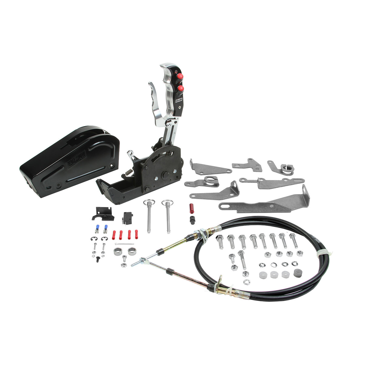 B&M Automatic Gated Shifter - Magnum Grip Stealth Pro Stick - Two Tone - Dual Button - 81104