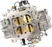 Aeroflow 600cfm 4-Barrel Double Pumper Carburettor with Mechanical Secondaries Square bore 4150 Flange, Electric Choke, Silver Finish (AF5112-1600)