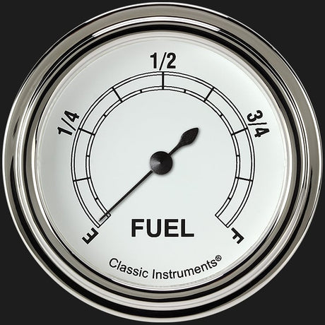 Classic Instruments Classic White 2 5/8" Fuel Gauge - CW309SLF
