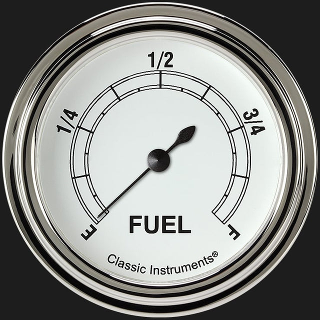 Classic Instruments Classic White 2 5/8" Fuel Gauge - CW309SLF