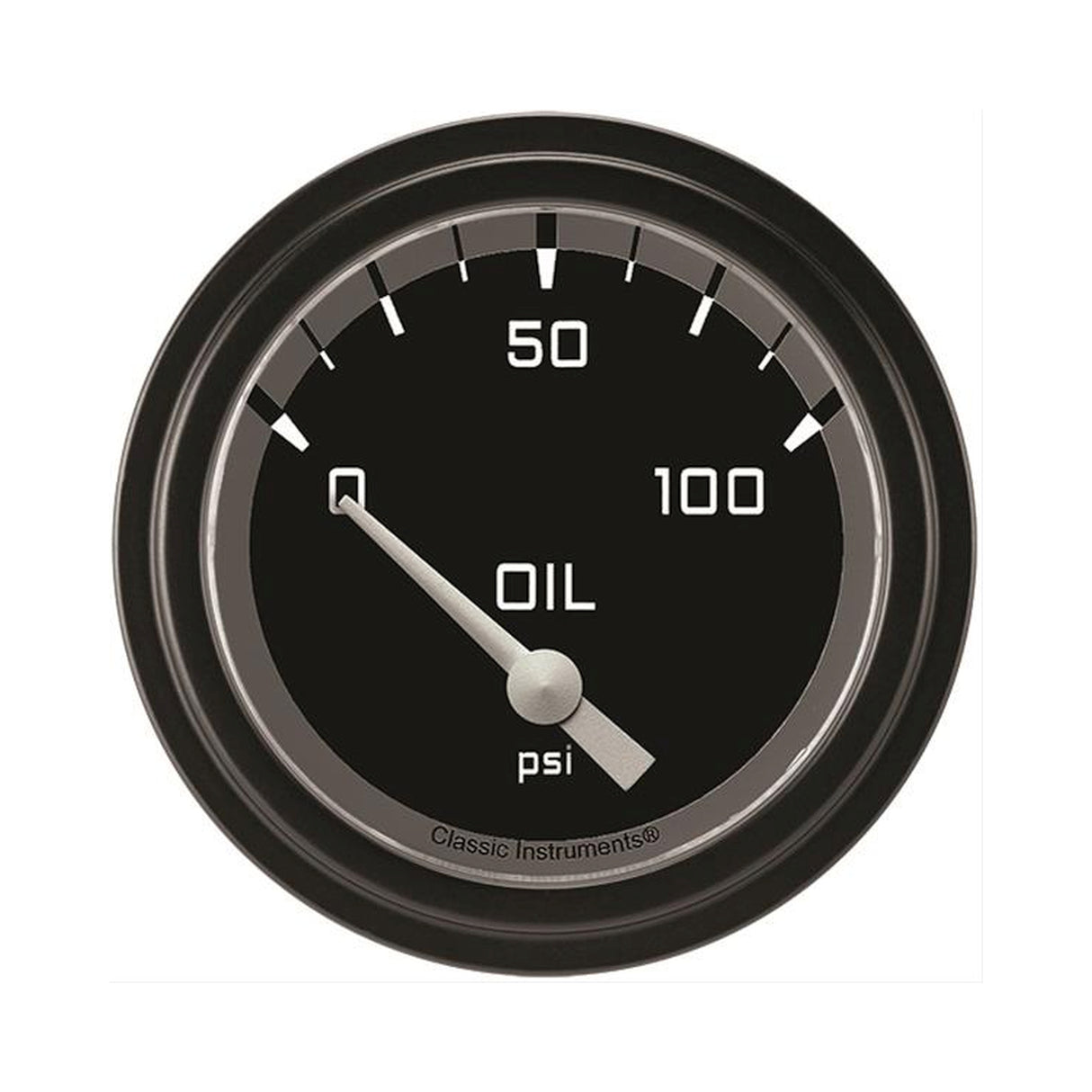 Classic Instruments Autocross Gray 2 5/8" Oil Pressure Gauge - AX281GBLF