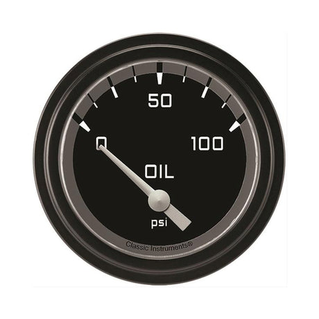 Classic Instruments Autocross Gray 2 5/8" Oil Pressure Gauge - AX281GBLF