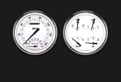 Classic Instruments White Hot Two Gauge Set 62 - WH62SLF