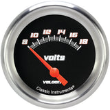Classic Instruments Velocity Black 2-5/8" Volt Gauge - VS230BAPF