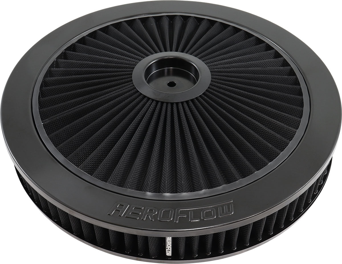 Aeroflow 14" x 2-1/8" Full Flow Air Filter Assembly,Black - AF2251-3030 AF2251-3030