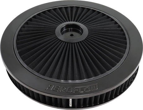Aeroflow 14" x 2-1/8" Full Flow Air Filter Assembly,Black - AF2251-3030 AF2251-3030