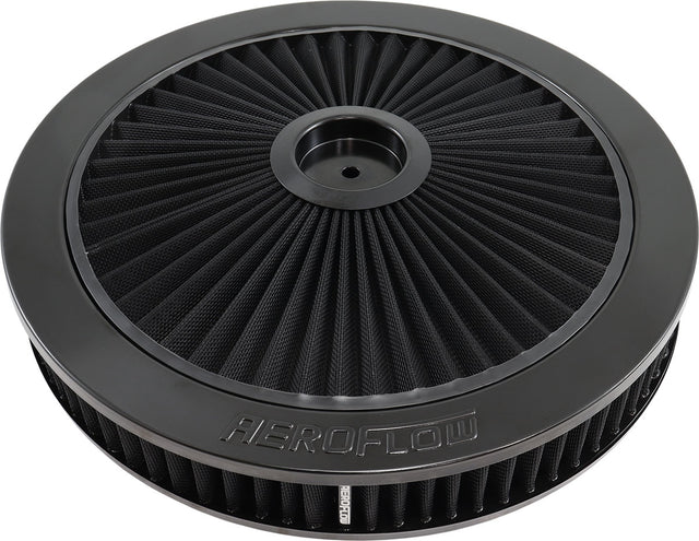 Aeroflow 14" x 2-1/8" Full Flow Air Filter Assembly,Black - AF2251-3030 AF2251-3030