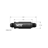 NOS In-Line Hi-Flow Nitrous Filter, 8AN - Black - 15559NOS