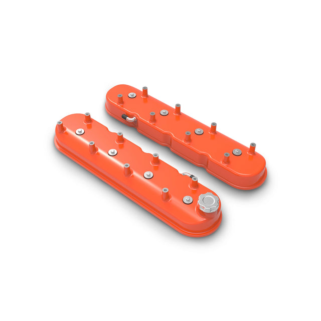 Holley 241-164 Tall LS Valve Covers - Factory Orange