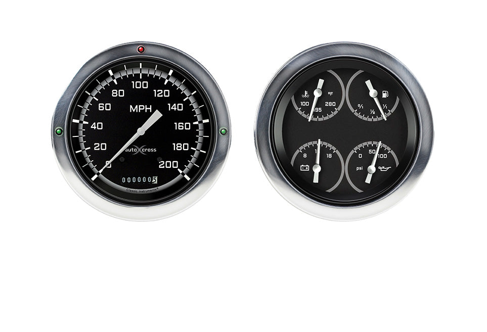 Classic Instruments 1954-55 AUTO CROSSO GRY CHV TK 5IN SPEED/QU-LS - CT54AXG52-LS