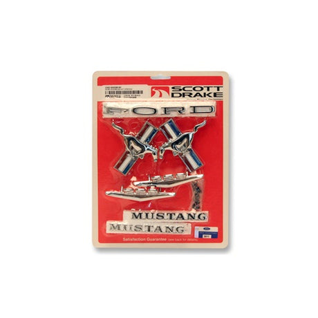 Scott Drake 65-66 Coupe and Convertible Emblem Kit, 8 Cylinder - C5ZZ-6540282-8K