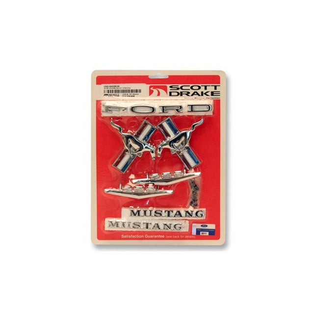 Scott Drake 65-66 Coupe and Convertible Emblem Kit, 8 Cylinder - C5ZZ-6540282-8K