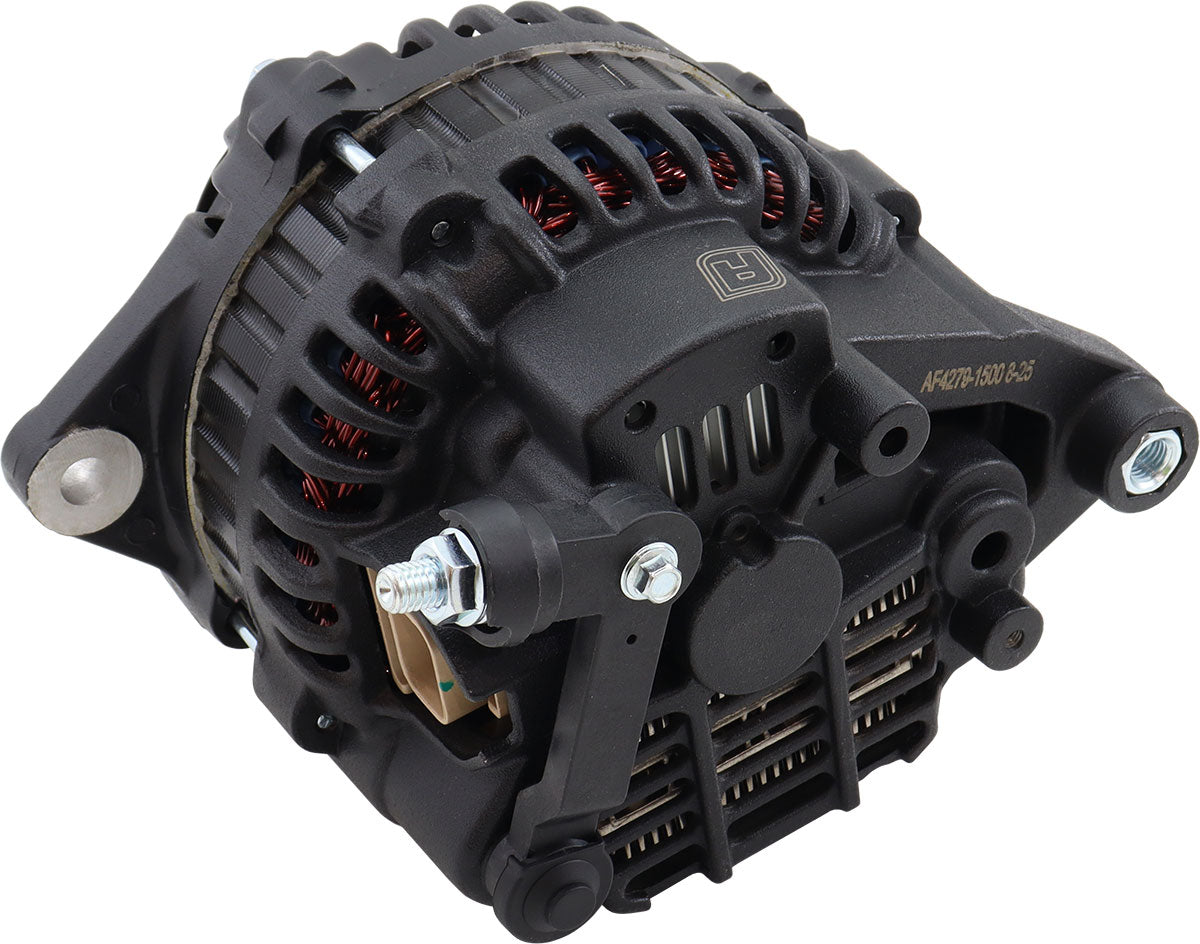 Aeroflow 130 AMP High Output Direct Fit Alternator - Black Finish - AF4279-1500