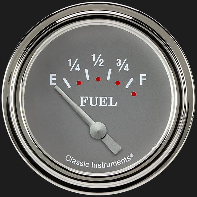 Classic Instruments Silver Gray 2 5/8" Fuel Gauge - SG211SLF
