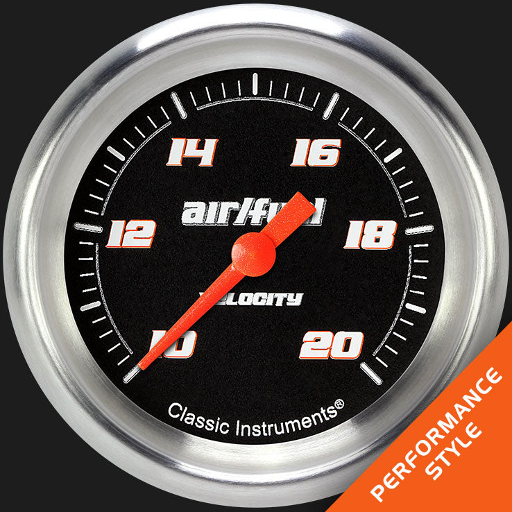 Classic Instruments Velocity Black 2 5/8" Air Fuel Ratio Gauge - VS394BAPF