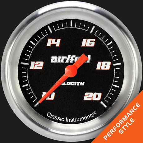 Classic Instruments Velocity Black 2 5/8" Air Fuel Ratio Gauge - VS394BAPF