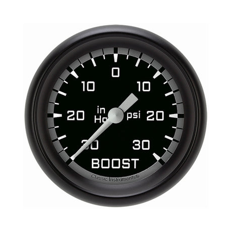 Classic Instruments Autocross Gray 2 5/8" Boost/Vacuum Gauge - AX341GBPF