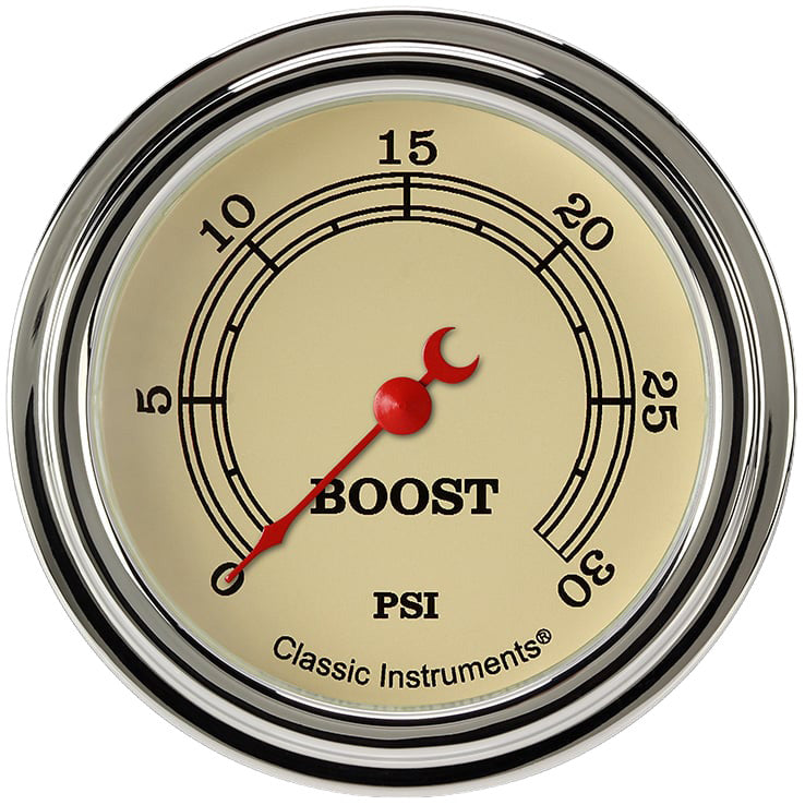 Classic Instruments Vintage 2-5/8" Boost Gauge (30 PSI) - VT342SLF