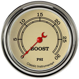 Classic Instruments Vintage 2-5/8" Boost Gauge (30 PSI) - VT342SLF