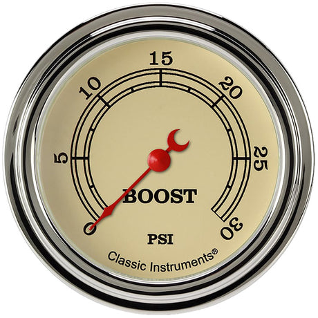 Classic Instruments Vintage 2-5/8" Boost Gauge (30 PSI) - VT342SLF