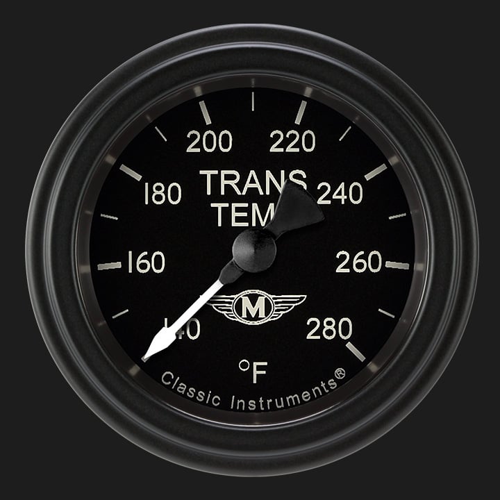 Classic Instruments Moal Bomber 2 1/8" Transmission Temperature Gauge - MA127BLF
