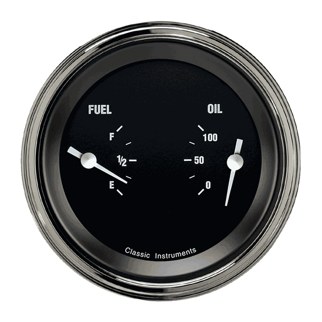 Classic Instruments HOT ROD 3IN DUAL - FUEL & OIL - HR72SLC