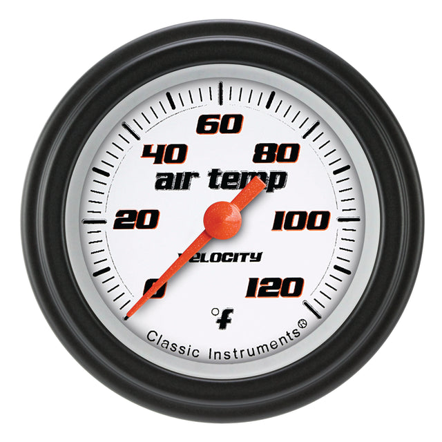 Classic Instruments Velocity White 2-1/8" Outside Air Tempature Gauge - VS199WBLF
