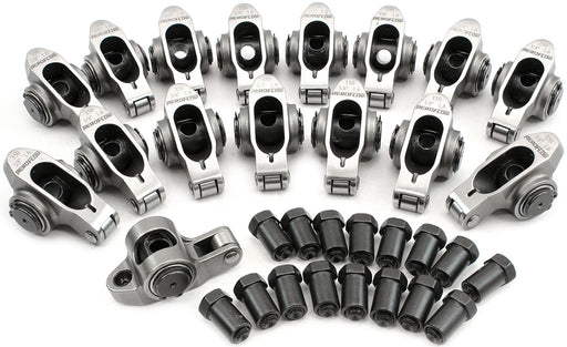 Aeroflow Small Block Chev Stainless Steel Roller Rocker Set 3/8" Stud Mount, 1.60 Ratio, Set of 16 (AF95-1202) AF95-1202
