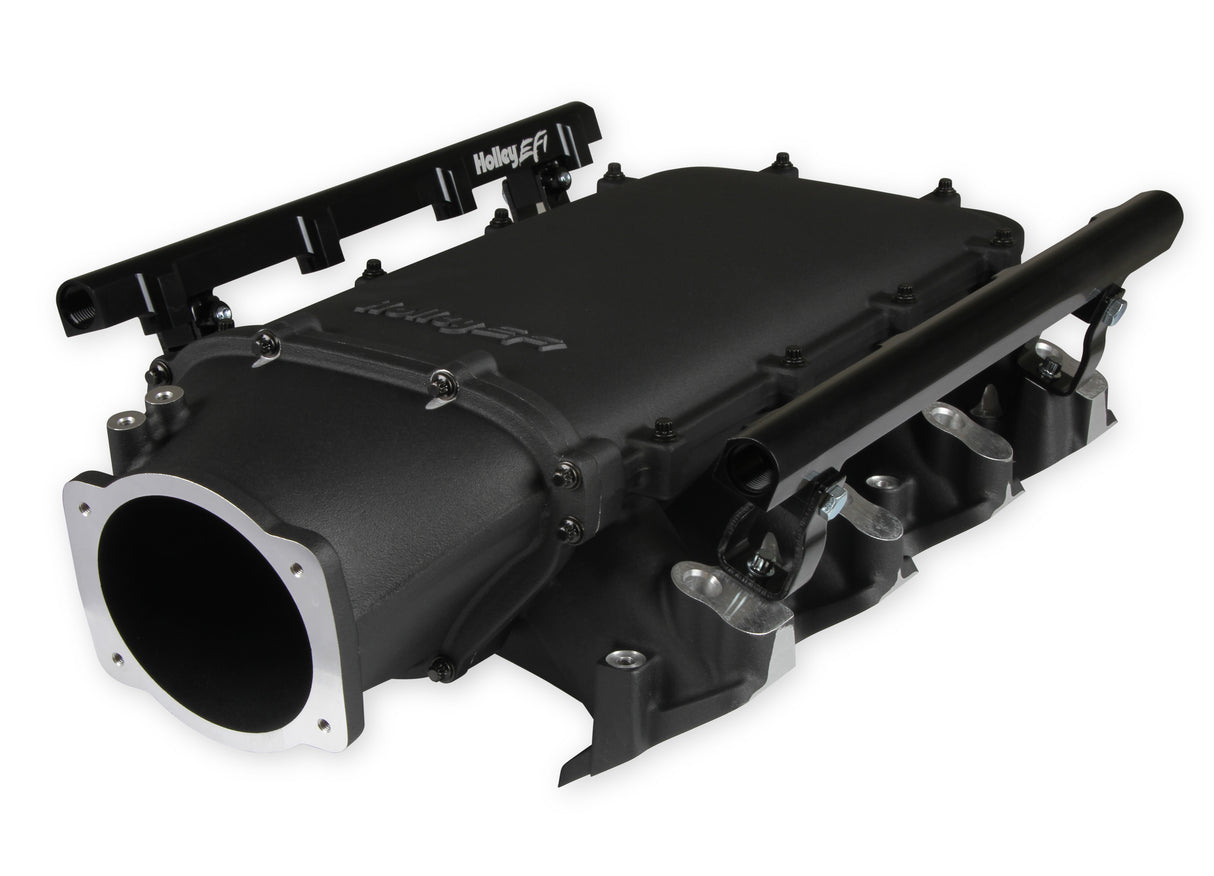 Holley 300-680BK Ultra Lo-Ram Manifold Kit Single Injector- Black - GM LS3/L92