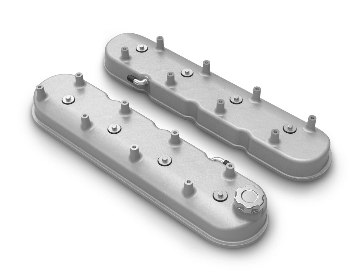 Holley 241-110 Tall LS Valve Covers - Natural Cast