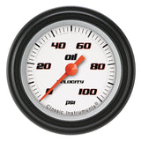 Classic Instruments Velocity White 2-1/8" Oil Pressure Gauge - VS181WBLF