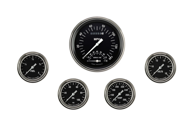 Classic Instruments Hot Rod Five Gauge Set 365 - HR365SLF