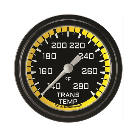 Classic Instruments Autocross Yellow 2 5/8" Transmission Temperature Gauge - AX327YBLF